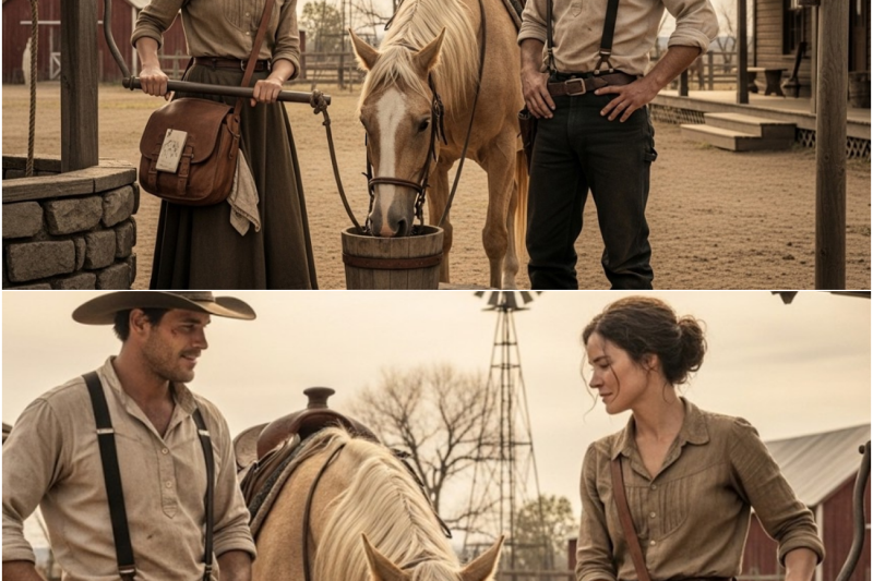 A Traveling Woman Asked to Water Her Horse – The Rancher Said Stay as Long as the Well Holds