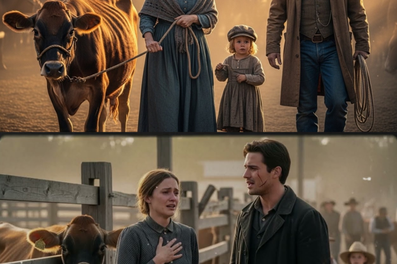 A widow sells her last cow but a cowboy buys it and returns it with an offer that changes her life