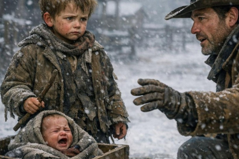 A Small Boy Guarded His Baby Sister in the Cold — The Rancher’s Next Move Changed Their Lives