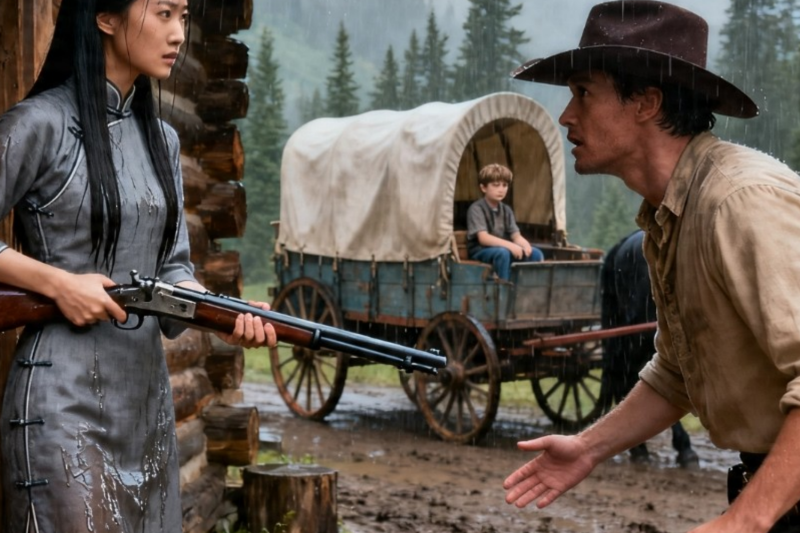 “I Was Told You Need A Hunter” A Gunslinger Knocked — Then the Widow Spotted His Son Behind Him