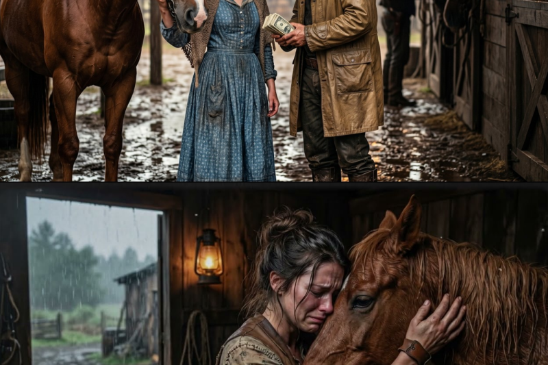 She couldn’t stay with her horse, the cowboy bought it and said: “Now we belong to you”
