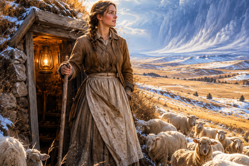 Kicked Out at 20, She Dug a Hill Shelter for Her Sheep… Until the 1885 Blizzard Made Everyone Freeze