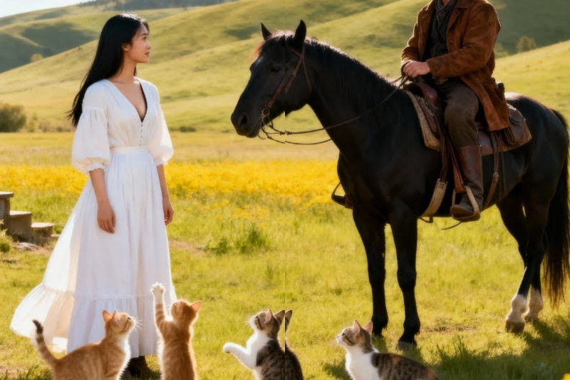 Gunslinger Rode Out to Pay a Chinese Widow Her Wages — But Found Her Feeding Orphan Kittens