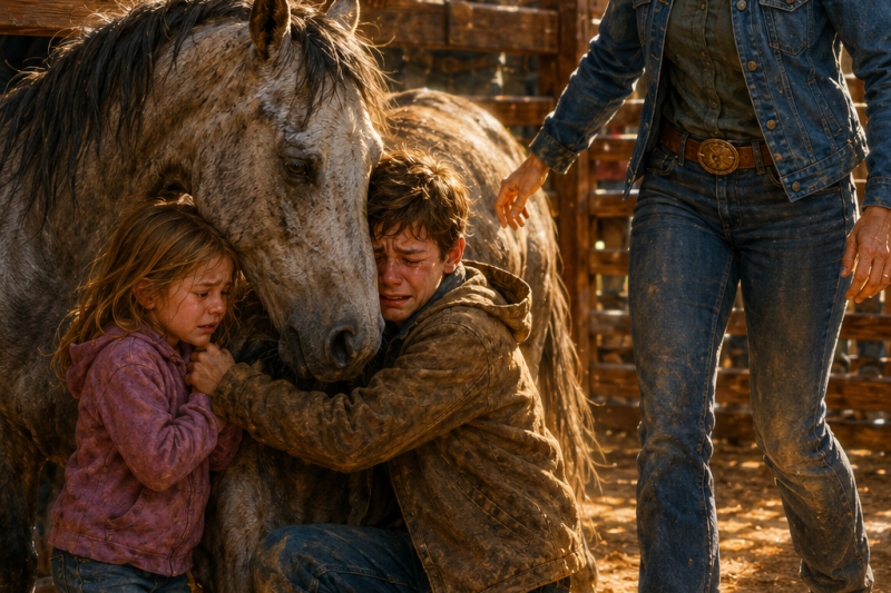 “Please Don’t Separate Us!” He Cried — Then the Ranch Owner Stepped Forward Without Fear