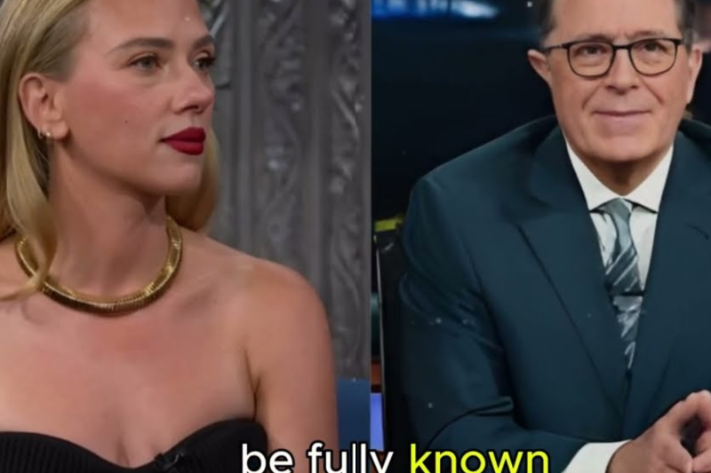 Scarlett Johansson Walks Off After Awkward Question | Colbert Left Speechless