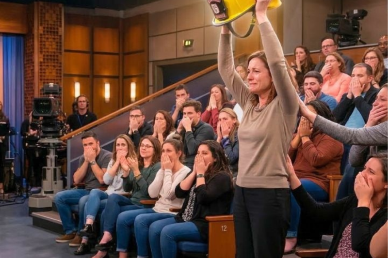 A Dying Firefighter’s Wife Stood Up in Fallon’s Audience — She Was Holding His Helmet