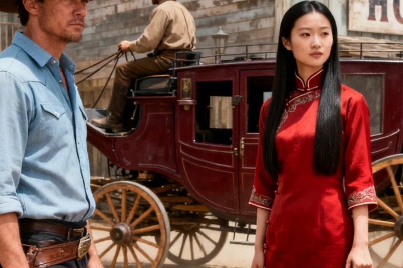 “That… Can’t Be My Bride,” — Cowboy Stared as a Stunning Chinese Girl Stepped Off the Stagecoach