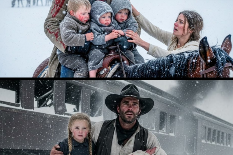 The Cowboy Who Carried Three Children Through the Blizzard—Until the Widow Whispered, “You Were Never Alone”
