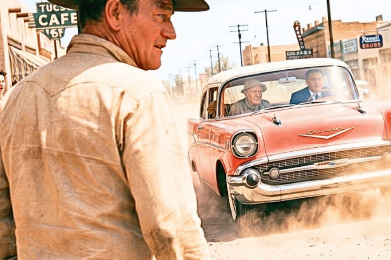 John Wayne Stepped In Front of a Moving Car in Tucson 1958 — The Old Man Inside Never Knew Why