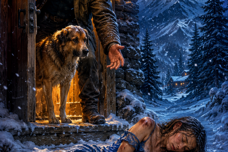 A Broken Man Found Her Frozen at His Doorstep at Midnight — And Her Silent Pain Told Him the Truth