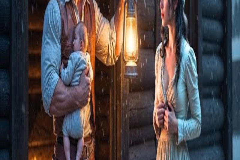 She Knocked for Work at Midnight—The Widowed Rancher Opened the Door, Holding His Crying Baby…