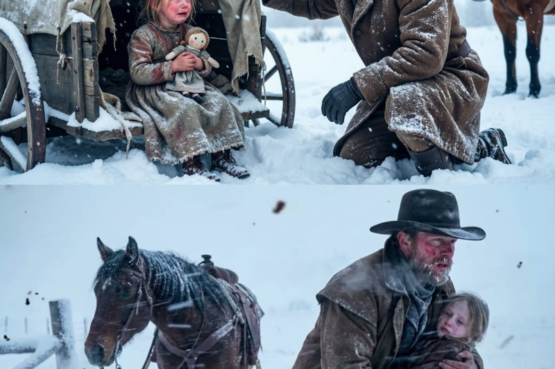Don’t Cry, Little One… I’m Here Now,’ the Cowboy Whispered Through the Snowstorm.