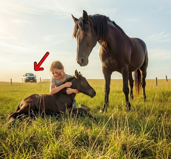 A Crying Wild Horse Brought Her Dying Foal To A Little Girl… Then The Unbelievable Happened!