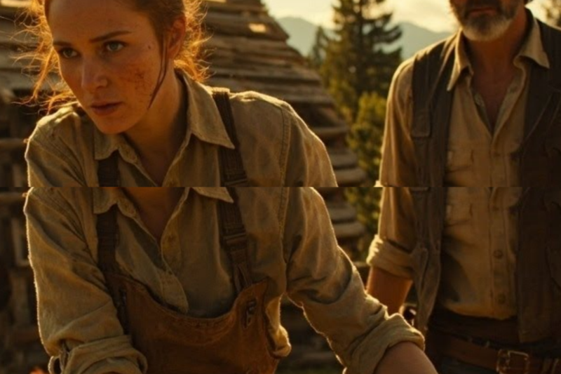 She Was Building Her Cabin One Log at a Time—Cowboy Watching Was a Widower Longing for a Family…