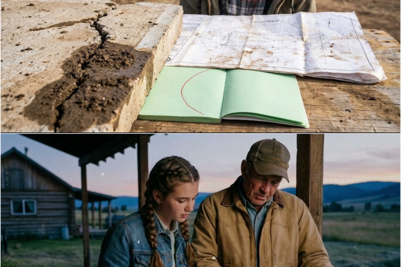 The Survey Grid Missed One Curve — A Ranch Girl’s Map Found the Ground That Broke the Slab