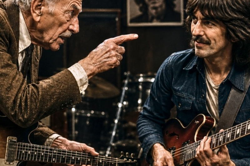 82 Year Old Guitar Legend BET George Harrison He Couldn’t Play This Riff — 5 Minutes Later He Was..