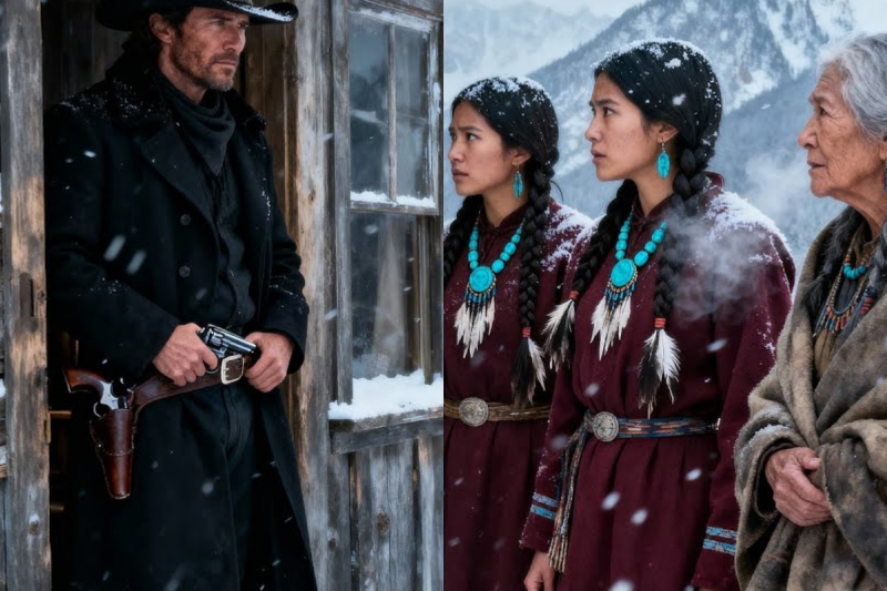 “No One Gives Us Shelter…” The Old Apache Woman Arrived With Her Two Daughters At The Cowboy’s Door.