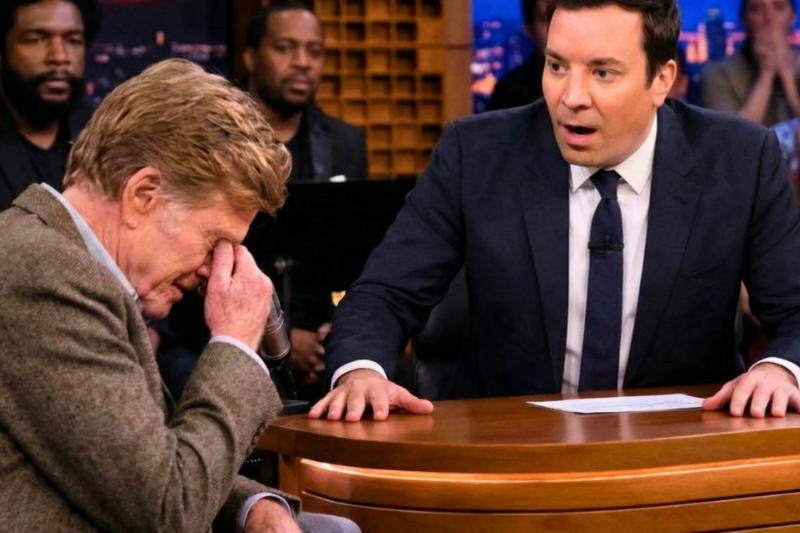 Jimmy Fallon SHOCKED When Robert Redford Suddenly Looks Away After Hearing This Voice