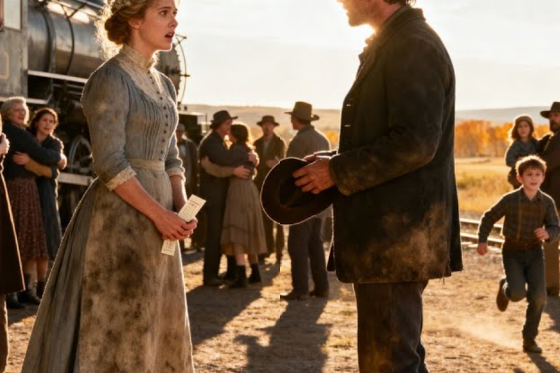 “Please Come With Me, My Twins Need A Mother,” Millionaire Cowboy Said To The Bride At The Station