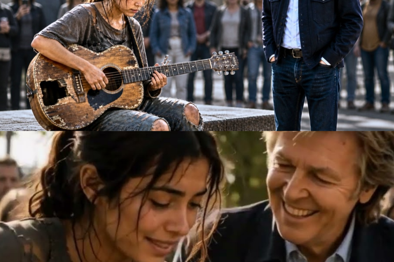 Poor Teen Girl Played The Beatles’ Most Famous Song on Broken Guitar — Paul McCartney Froze!
