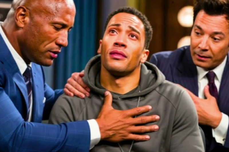 Jimmy Fallon CAN’T BELIEVE What The Rock Does for Suicidal Fan Live on TV