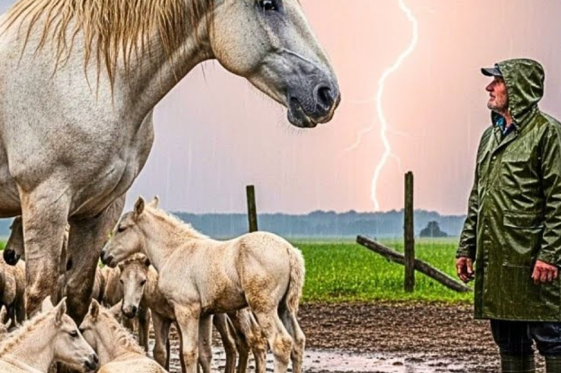 Giant Horse And 15 Foals Were Abandoned In A Storm – What The Veteran Does Next..