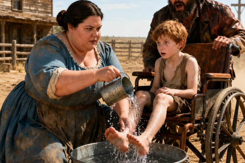 “Once I Wash Your Foot, You’ll Walk,” She Said — The Cowboy Father Froze at the Miracle