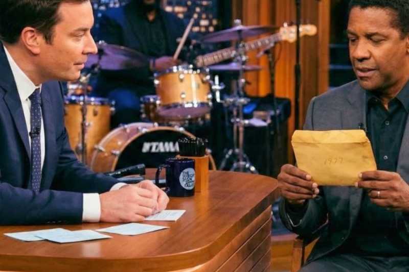Denzel Washington Pulled a Letter From His Pocket on Fallon — It Was Written in 1977