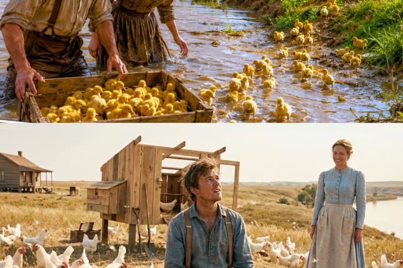 They saved the chicks from the flood — and then the chicks found dry land, which saved their farm.