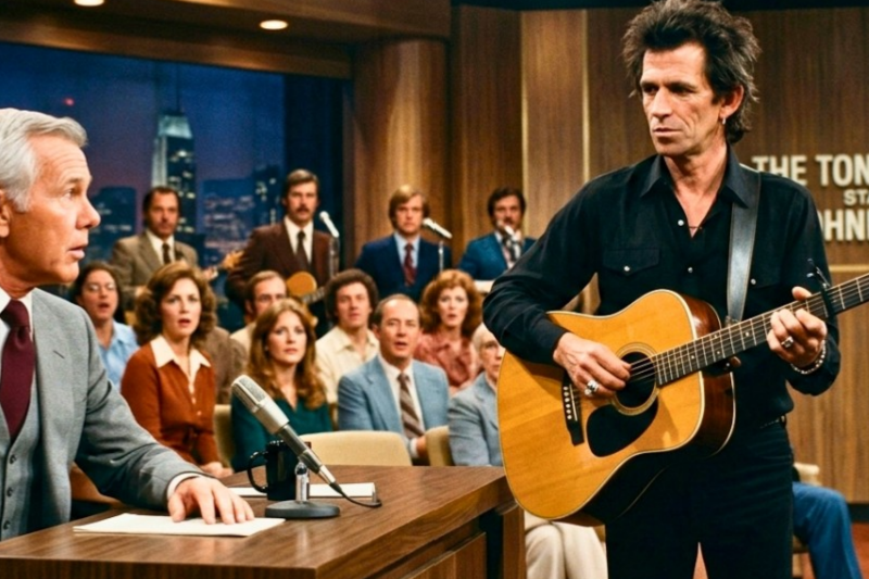 Keith Richards heard Carson’s joke from backstage — grabbed a guitar — Carson apologized on live TV