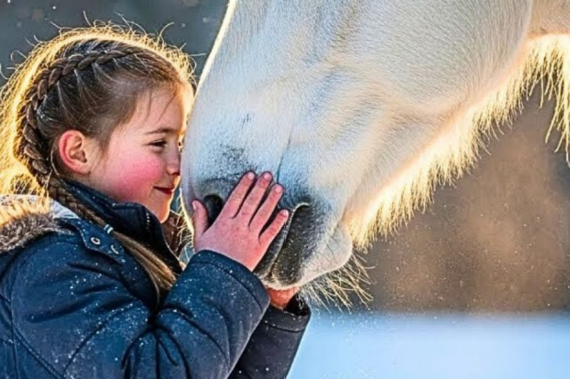 Little Girl Secretly Fed a Giant Wild Mare for Months — What Mare Did When Girl Got Lost Shocked All