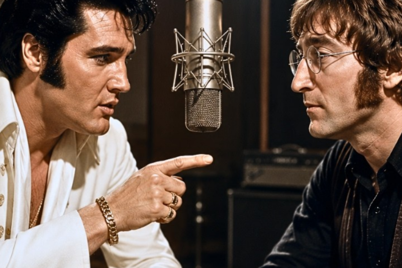 Elvis Bet John Lennon $10,000 He Couldn’t Write a Hit Song in 7 Minutes — 7 Minutes Later, Everyone