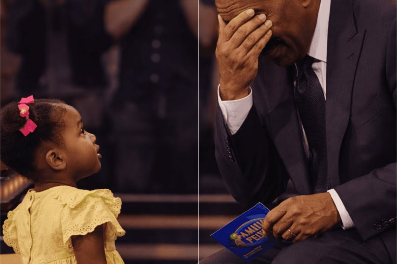 “The unbelievable moment when the sincere words of a 4-year-old girl made Steve Harvey cry.”