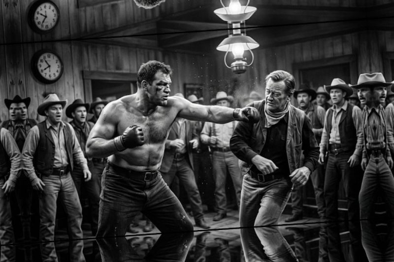 Texas Boxer Mocked John Wayne At Saloon — “You’re A Movie Cowboy” — 8 Seconds Later…
