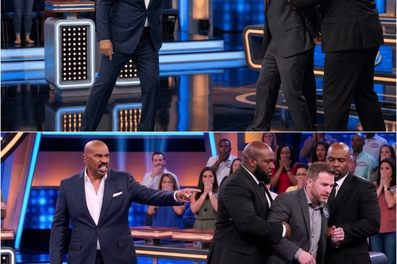 Husband Disrespected His Wife on Family Feud, Steve Said 5 Words That ENDED Him: “Leave My Stage”