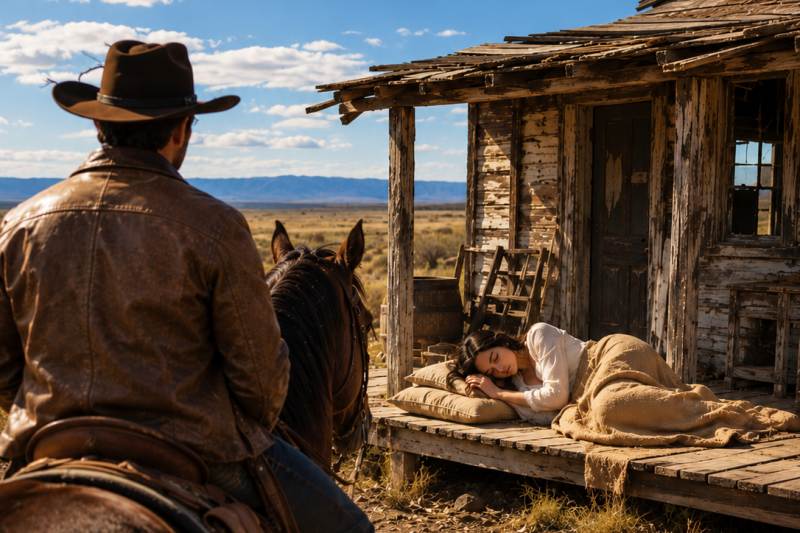 A Millionaire Cowboy Saw a Woman Sleeping in a Run-Down Ranch House —Then He Did the Unexpected
