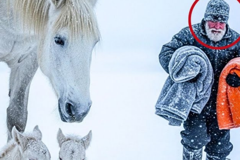 Two Newborn Foals Freezing & Starving — Until the Giant Wild Mare & a Dying Vet Did the Unthinkable!