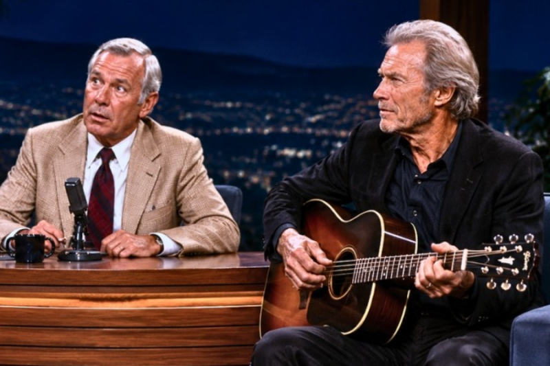 George Harrison Challenged Clint Eastwood to Play Guitar on Live Tv — 7 Seconds Later Everyone Froze