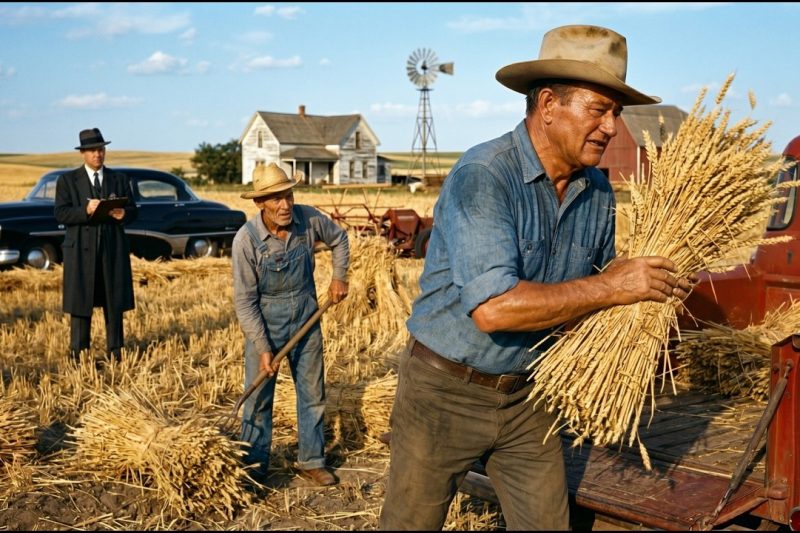 John Wayne Stopped For A Broke Kansas Farmer In 1959 — Then He Rolled Up His Sleeves