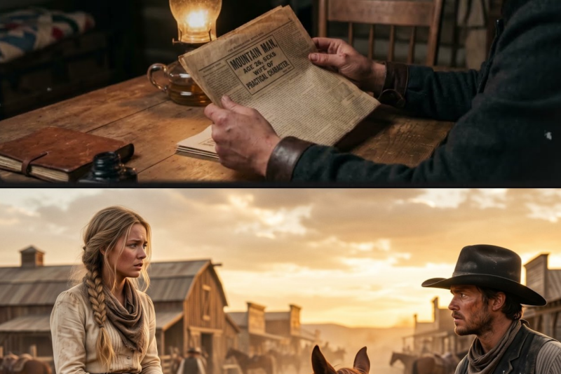 A giant man living in the mountains needed to find a wife; the woman who arrived rode her horse past everyone else.