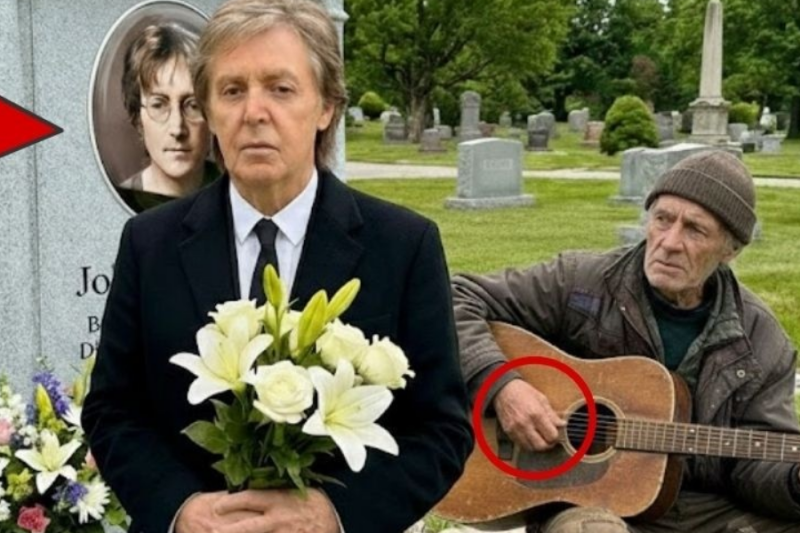 Paul McCartney Visited John Lennon’s Grave—Homeless Man Playing Guitar Made Him BREAK DOWN