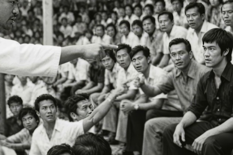 The Night the “Golden Champion” Challenged a Stranger—and Found Bruce Lee