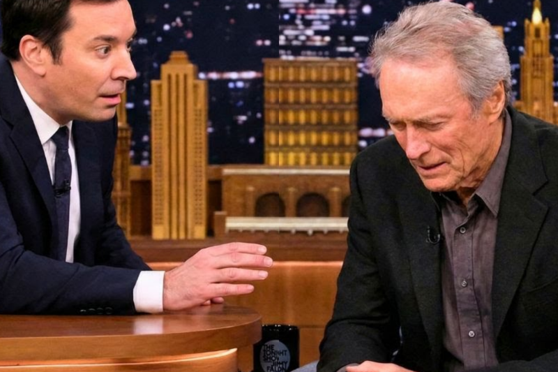 Jimmy Fallon STUNNED When Clint Eastwood Suddenly Looks Down After Hearing This Memory