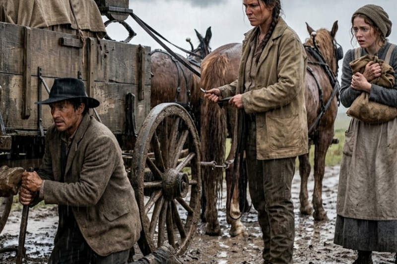 A Cowboy Repaired Two Cowgirls’ Wagon in the Rain, Then They Asked to See Him Again