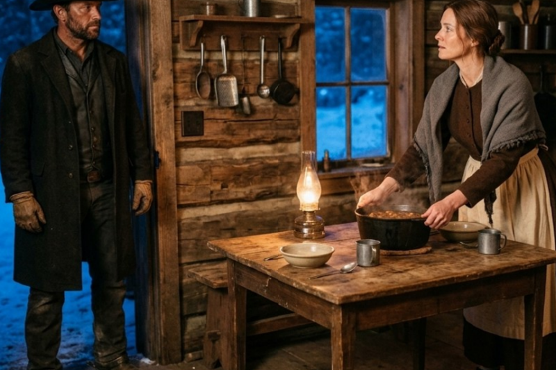 Sit Down and Eat,” the Widow Told the Silent Cowboy — Neither Expected to Fall in Love