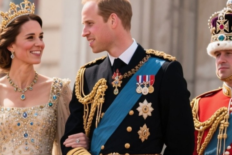 The World Watches in Awe as Catherine, & Prince William Make Historic Debut as King and Queen