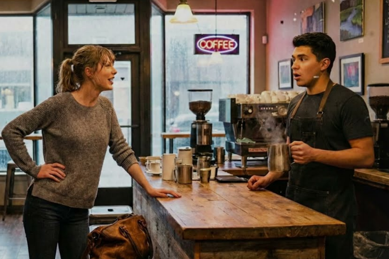 Barista Doesn’t Recognize Taylor Swift — Until She SINGS Her Coffee Order and His Mind is BLOWN