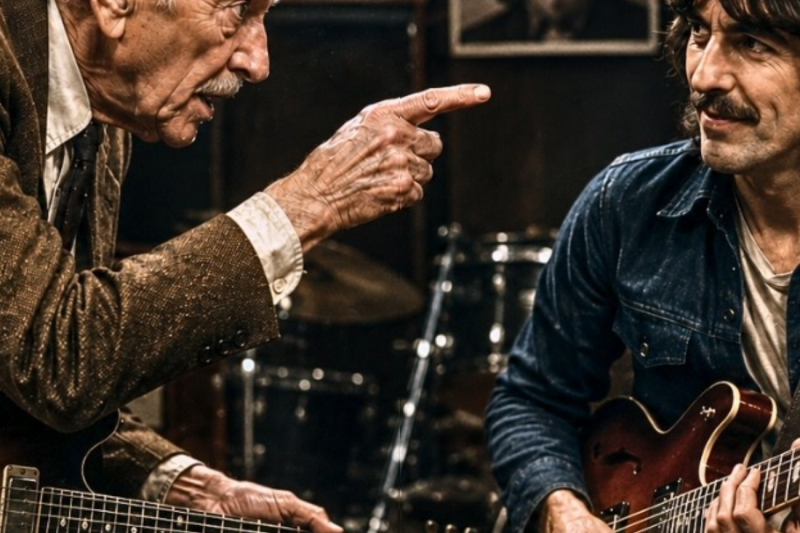 82 Year Old Guitar Legend BET George Harrison He Couldn’t Play This Riff — 5 Minutes Later He Was..