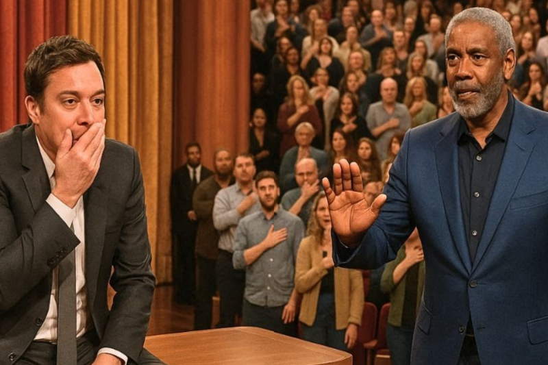 Jimmy Fallon IN TEARS When Denzel Washington Suddenly Stops Interview After Hearing This Voice