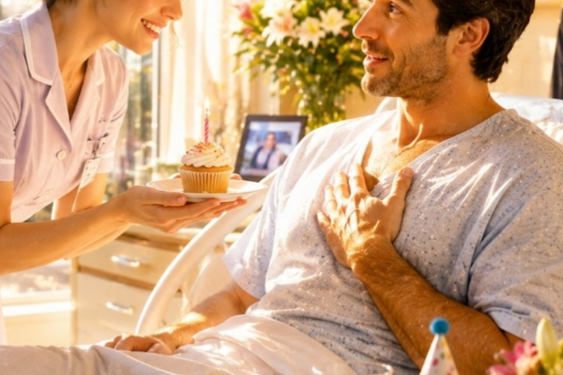 The Secret in Room 14: How a Nurse’s Simple Birthday Cupcake for a Lonely Patient Led to a Life-Changing Encounter